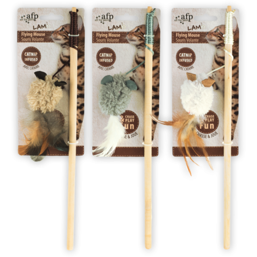 AFP ΠΑΙΧΝΙΔΙ ΓΑΤΑΣ LAMBSWOOL FLYING MOUSE AFP