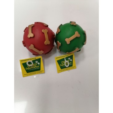 VINYL TOY FOR DOG BONE RUGBY BALL Ø7,5