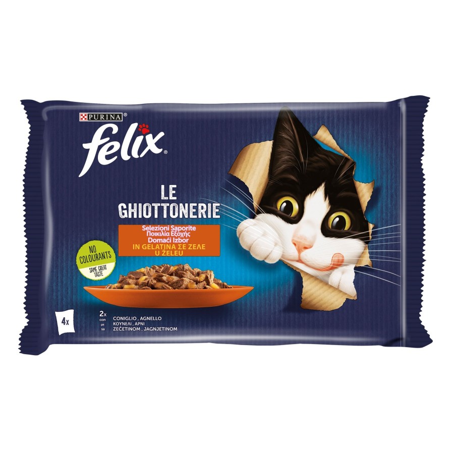 FELIX ΠΟΛΥΣΥΣΚ. ΜΕ ΚΟΥΝΕΛΙ ΚΑΙ ΑΡΝΙ ΣΕ ΖΕΛΕ 4X100GR FELIX
