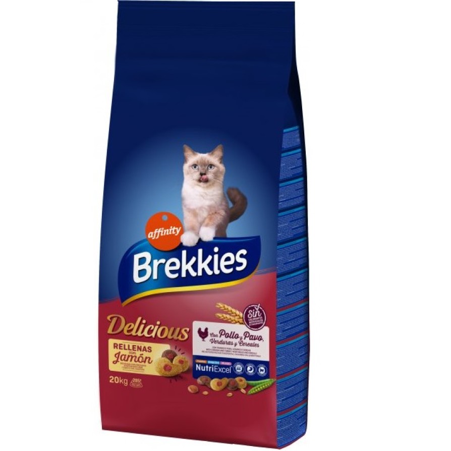 BREKKIES DELICE ΞΗΡΗ ΤΡΟΦΗ ΓΑΤΑΣ ΓΕΜΙΣΤΗ ΜΕ ΚΡΕΑΣ 20KG BREKKIES
