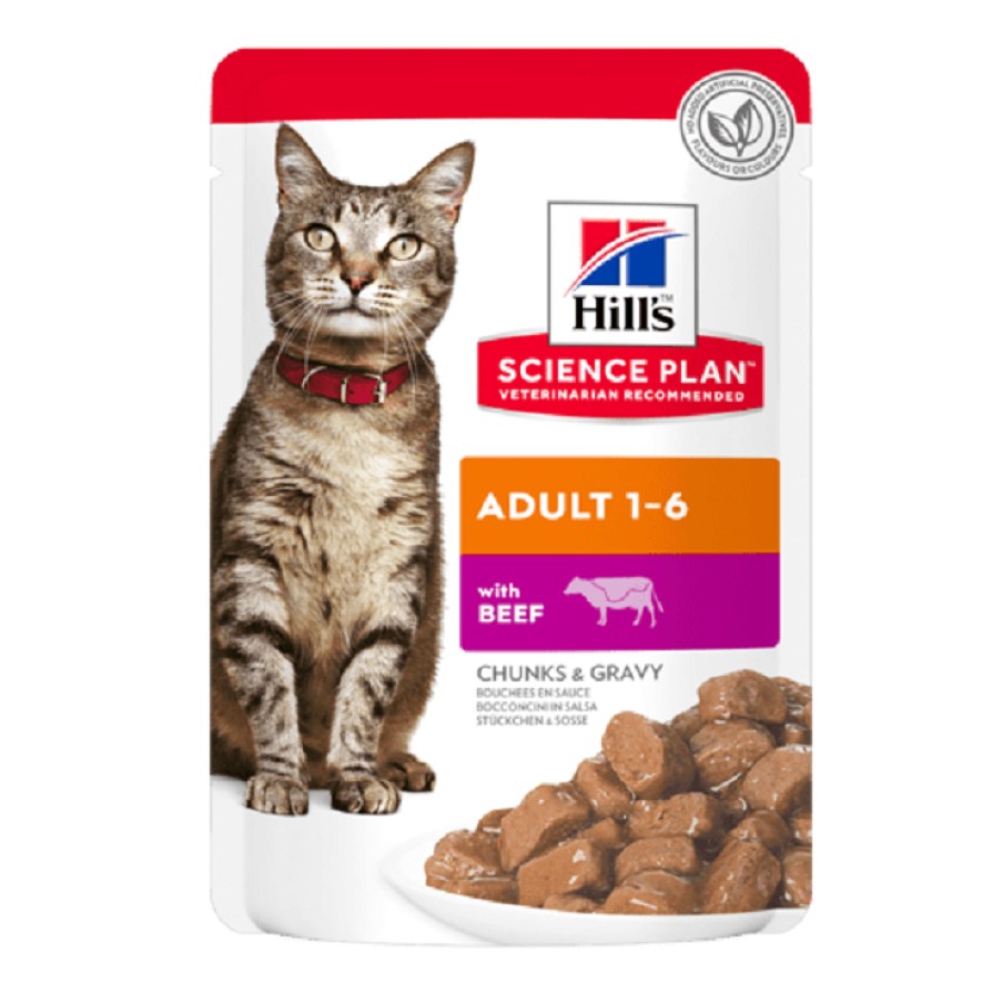 SP FELINE ADULT BEEF 85GR HILL S