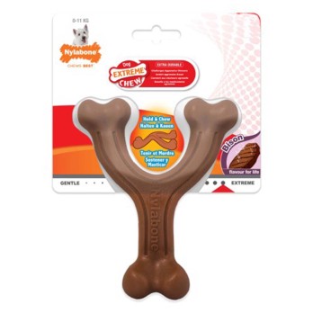NYLABONE EXTREME CHEW WISHBONE BISON S