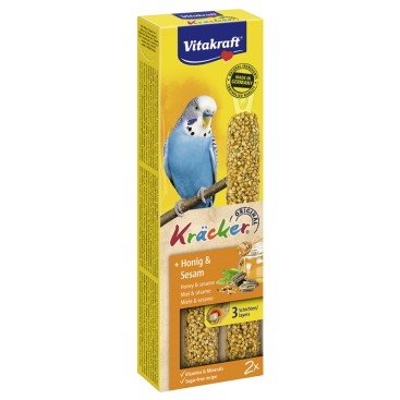 VITAKRAFT KRACKER DUO για Παπαγαλάκια με Μέλι & Σουσάμι 2sticks