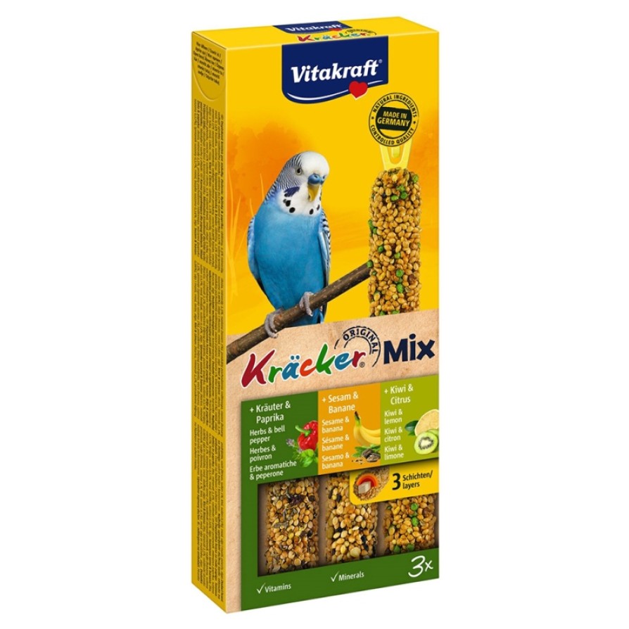 VITAKRAFT KRACKER ΣΟΥΣΑΜΙ/ΒΟΤΑΝΑ/ΑΚΤΙΝΙΔΙΟ 3ΤΕΜ VITAKRAFT