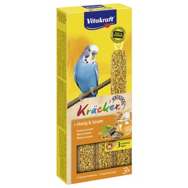 VITAKRAFT KRACKER TRIO για Παπαγαλάκια με Μέλι & Σουσάμι 3sticks