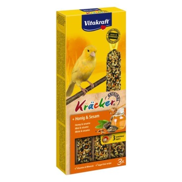 VITAKRAFT KRACKER TRIO για Καναρίνια με Μέλι & Σουσάμι 3sticks