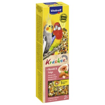 VITAKRAFT KRACKER DUO για Μεσαίους Παπαγάλους με Αμύγδαλα & Σύκο 2sticks