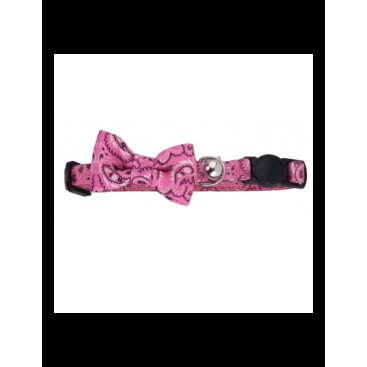 PW Κολάρο Γάτας Bowknot Ροζ 30cm