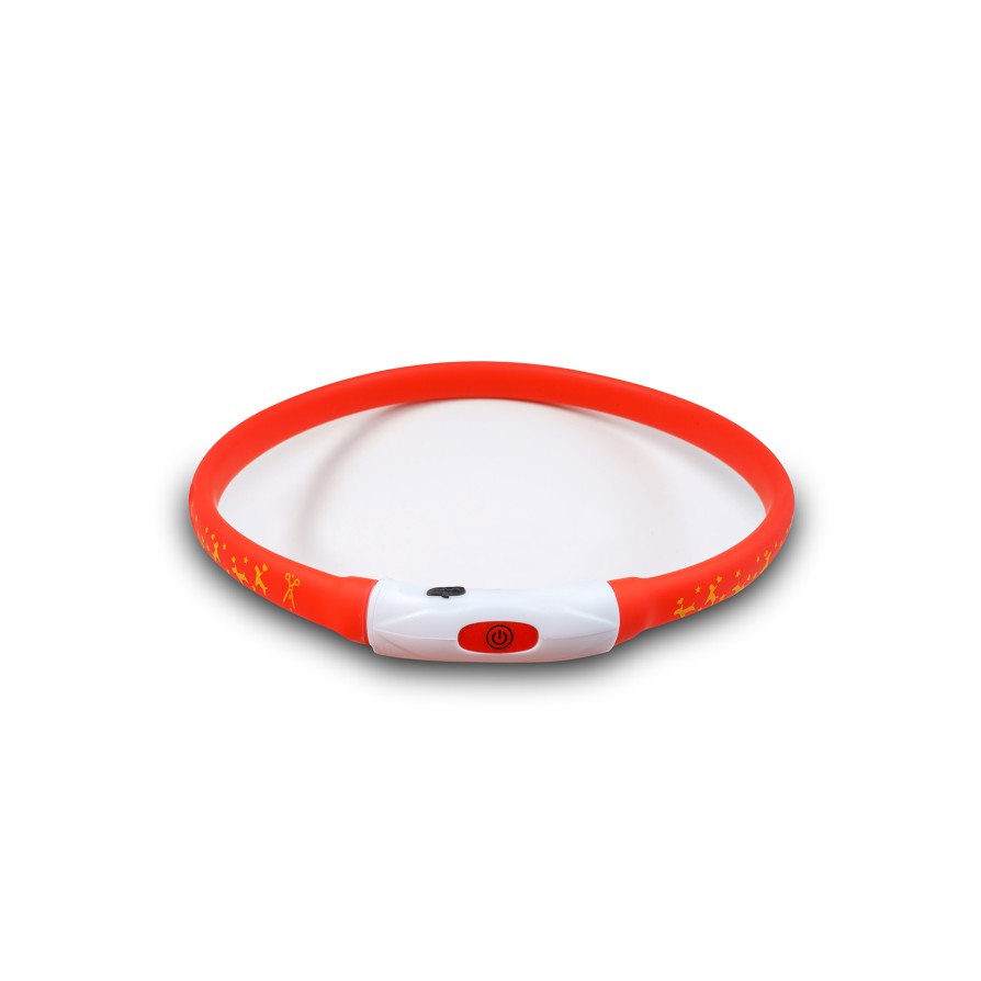 GLEE ΦΩΤΙΖΟΜΕΝΟ ΠΕΡΙΛΑΙΜΙΟ ΑΣΦΑΛΕΙΑΣ RED M 55CM GLEE