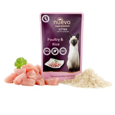 NUEVO Super-Premium KITTEN με Πουλερικά & Ρύζι 85GR