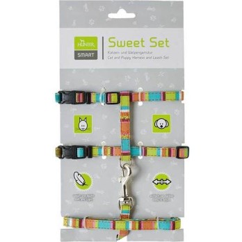 HUNTER HARNESS WITH LEASH SET STRIPES