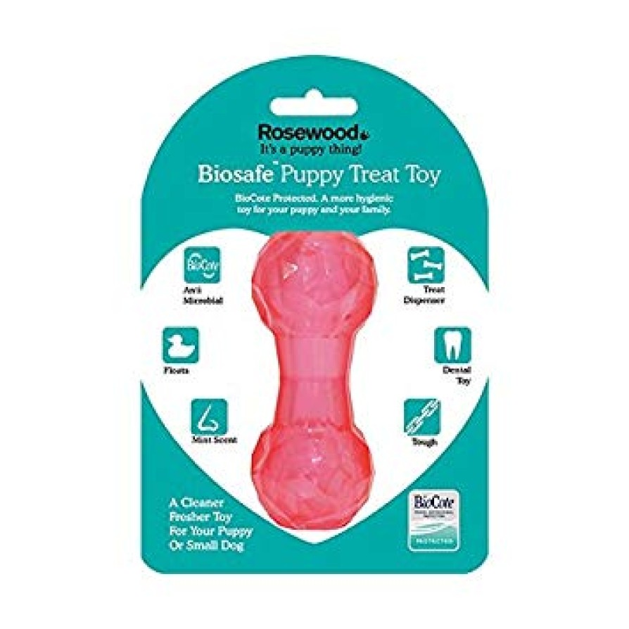 BIOSAFE PUPPY TREAT DUBBELL PINK ROGZ