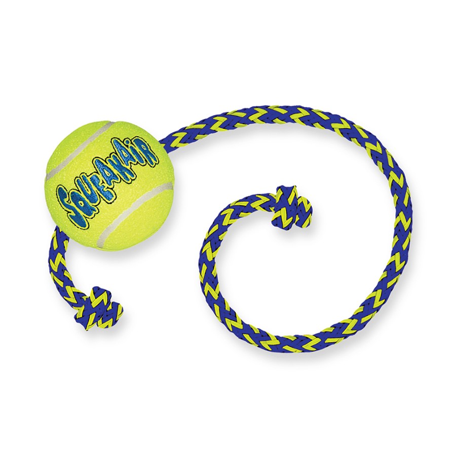 KONG AIRSQUEAKER TENNIS BALL WITH ROPE