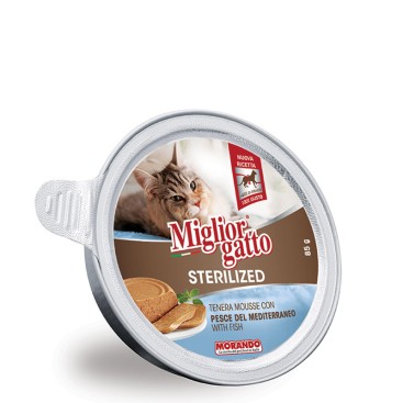 MIGLIOR GATTO STERILISED MOUSSE με ΨΆΡΙ 85GR *προς Κ*
