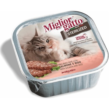 MIGLIOR GATTO STERILISED ΠΑΤΈ με Σολομό & Ρύζι 100GR