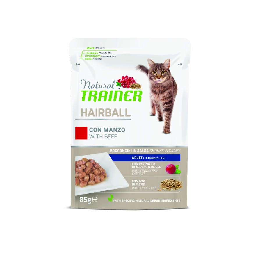 TRAINER NATURAL CAT HAIRBALL ΒΟΔΙΝΟ 85GR NATURAL TRAINER