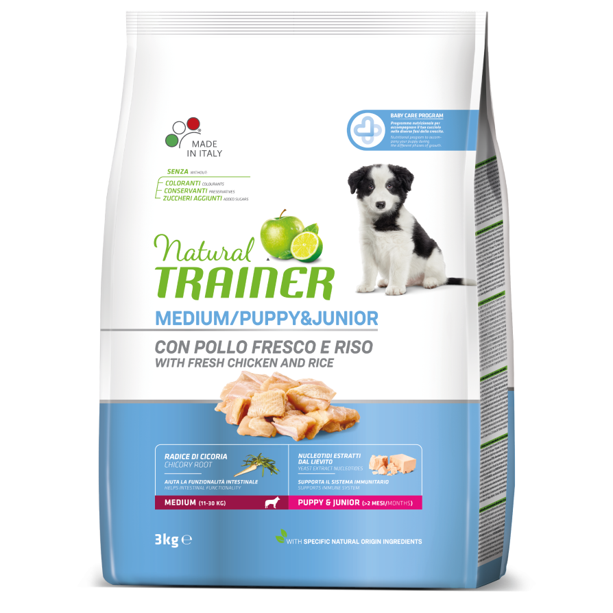 TRAINER NATURAL MEDIUM PUPPY & JUNIOR ΜΕ KOTOΠΟΥΛΟ NATURAL TRAINER