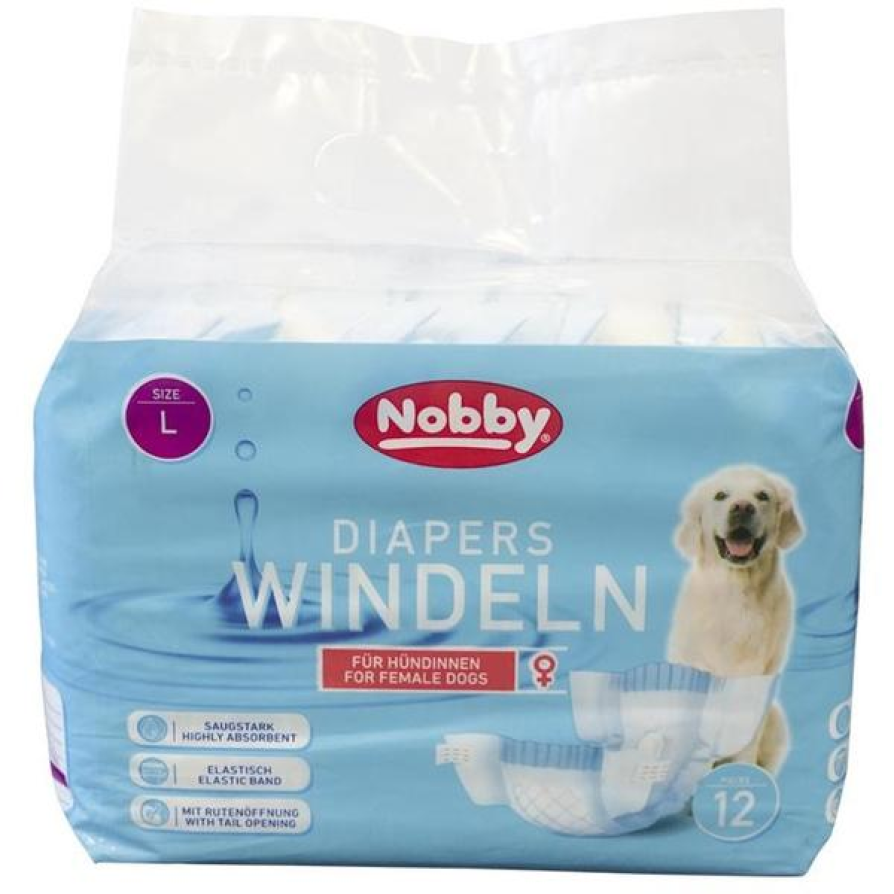NOBBY DIAPERS F.FEMALE DOGS x12 LARGE ΠΑΝΕΣ