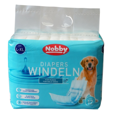 NOBBY-DAIPERS Male Dogs x12 L-XL 60-80cm
