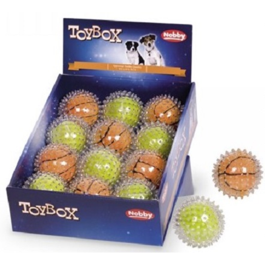 NOBBY ΛΟΥΤΡΙΝΟ, BALL IN TPR TOY SPIKY 8,5CM ΜΠΑΛΑΚΙΑ