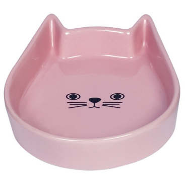 NOBBY Κεραμικό Πιάτο KITTY FACE pink 13x16x3cm, 200ml