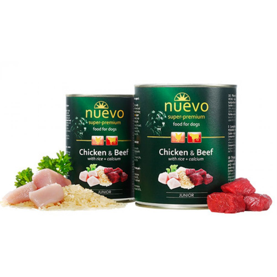 NUEVO JUNIOR ΚΟΤΟΠΟΥΛΟ & ΜΟΣΧΑΡΙ 800GR ΥΓΡΗ ΤΡΟΦΗ