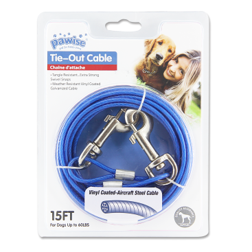 PW TIE OUT CABLE 4,5Μ ΚΟΚΚΙΝΟ/ΜΠΛΕ