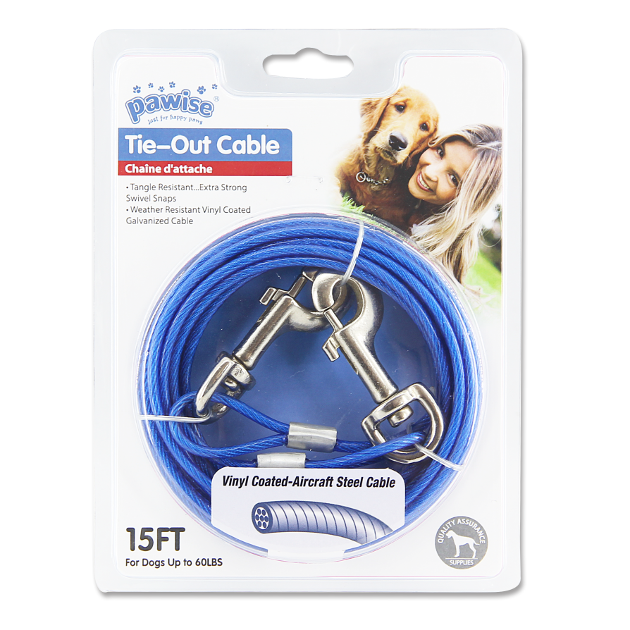 TIE OUT CABLE 4,5Μ ΚΟΚΚΙΝΟ/ΜΠΛΕ ΟΔΗΓΟΙ