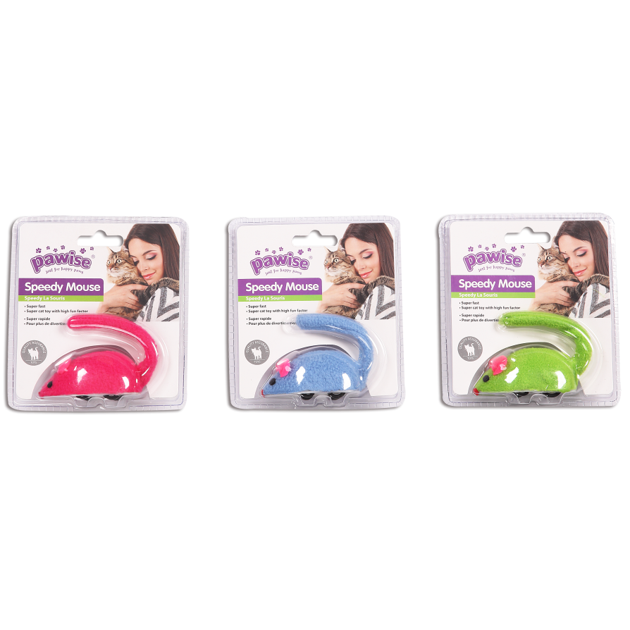 PW ΠΑΙΧΝΙΔΙ ΓΑΤΑΣ SPEEDY MOUSE 9X6X4CM PAWISE