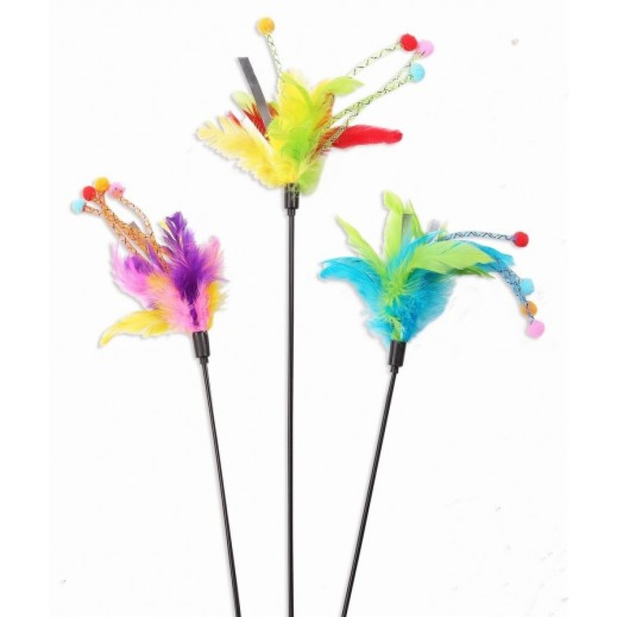 PW ΠΑΙΧΝΙΔΙ ΓΑΤΑΣ FEATHER WAND PAWISE