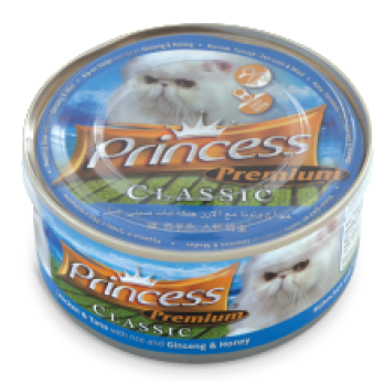 PRINCESS CLASSIC με Κοτόπουλο, Τόνο, Ρύζι, Ginseng & Μέλι 170gr