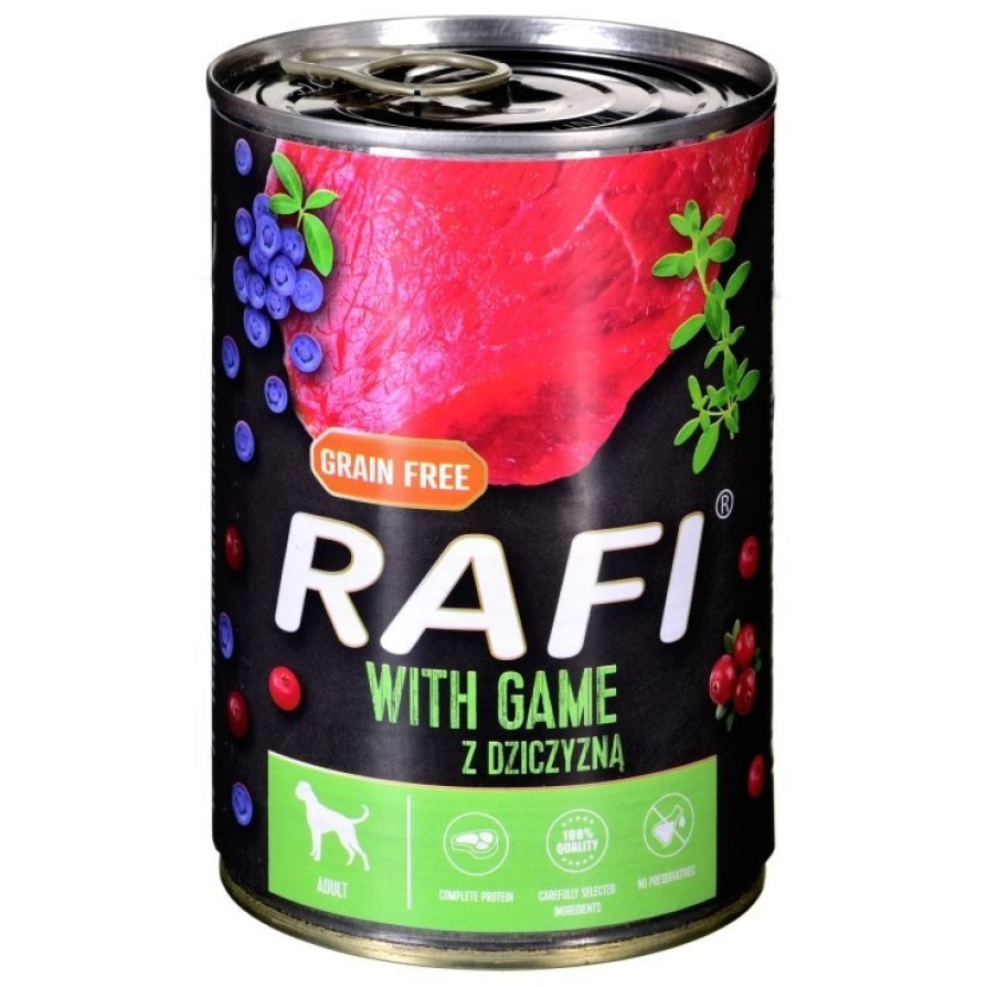 RAFI ADULT ΠΑΤΕ ΚΥΝΗΓΙ, BLUEBERRY & CRANBERRY 400GR RAFI