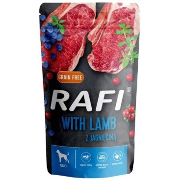 RAFI ADULT ΠΑΤΕ ΑΡΝΙ, BLUEBERRY & CRANBERRY POUCH 500GR