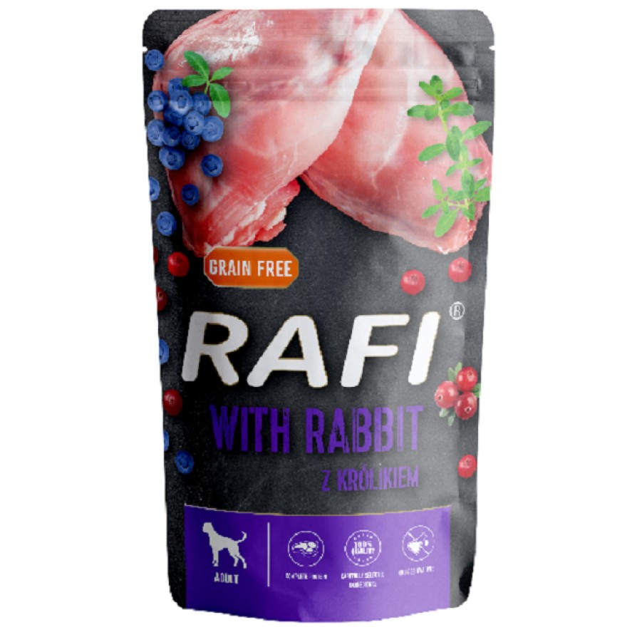 RAFI ADULT ΠΑΤΕ ΚΟΥΝΕΛΙ BLUEBERRY & CRANBERRY POUCH 500GR RAFI