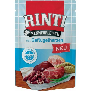 RINTI KENNERFLEISCH POUCH Καρδίες Πουλερικών GRAIN FREE 400GR