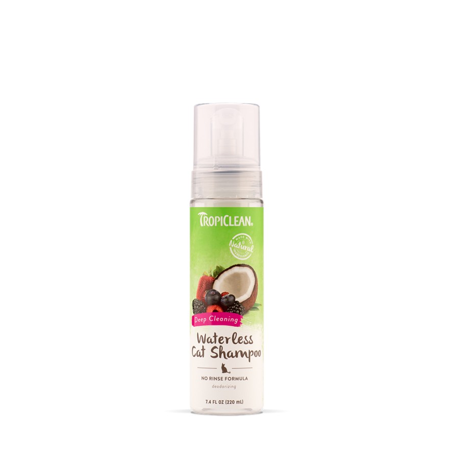 TROPICLEAN Waterless Shampoo Cat Deep Cleaning Μούρα & Καρύδα 220ml