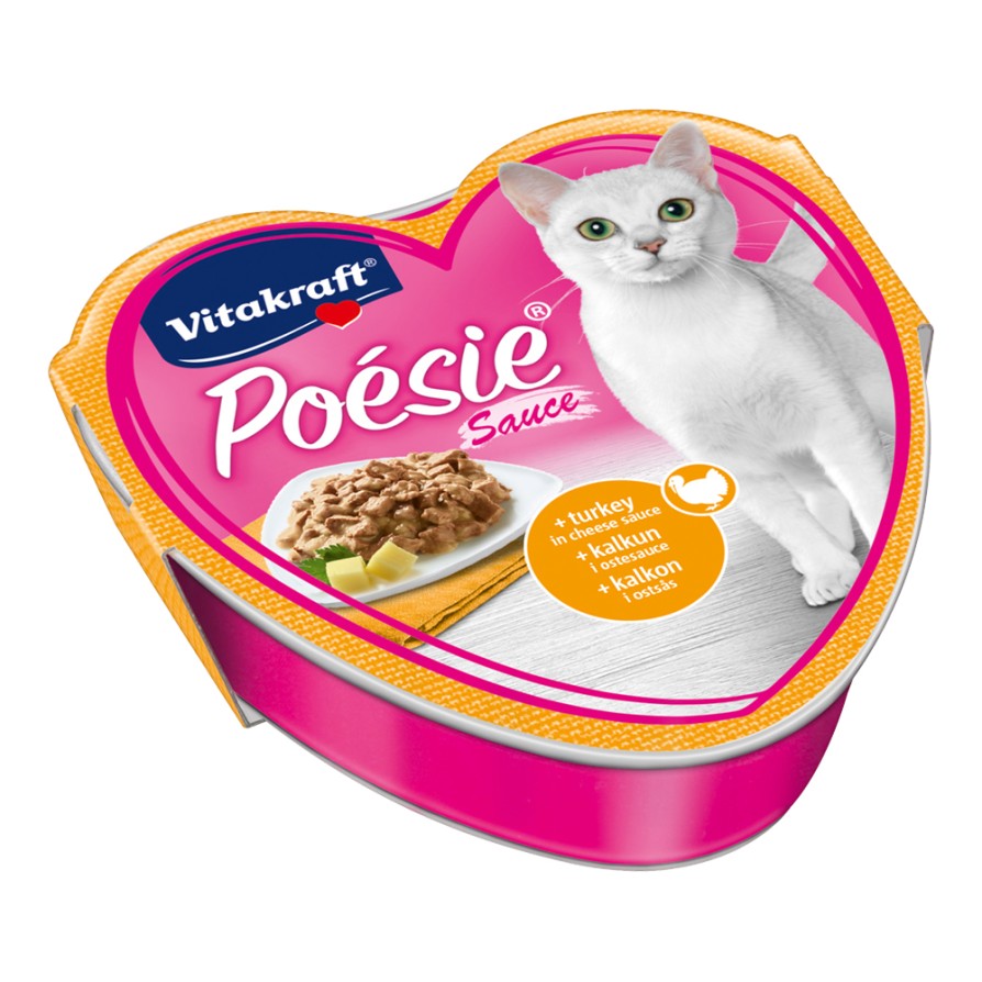 VITAKRAFT Poésie σε Σάλτσα Τυριού με Γαλοπούλα 85gr