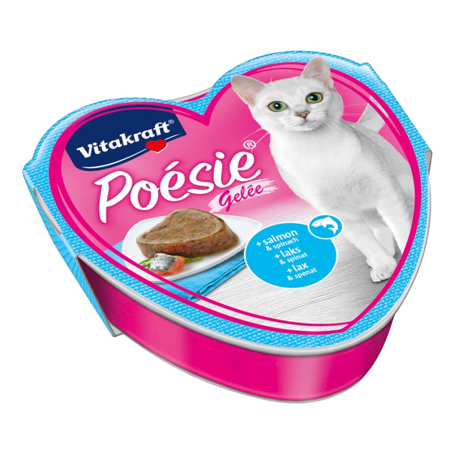 VITAKRAFT Poésie σε Ζελέ με Σολομό & Σπανάκι 85gr