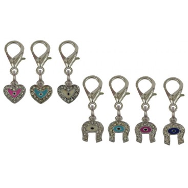 WOOF ΚΟΣΜΗΜΑ ΚΑΡΔΙΑ & ΠΕΤΑΛΟ ΜΕ STRASS Assorted Colors