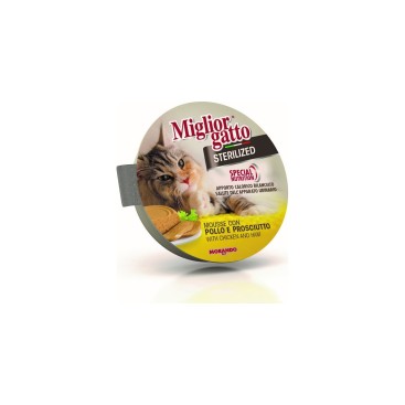 MIGLIOR GATTO STERILISED MOUSSE με ΚΟΤΌΠΟΥΛΟ & ΠΡΟΣΟΎΤΟ 85GR