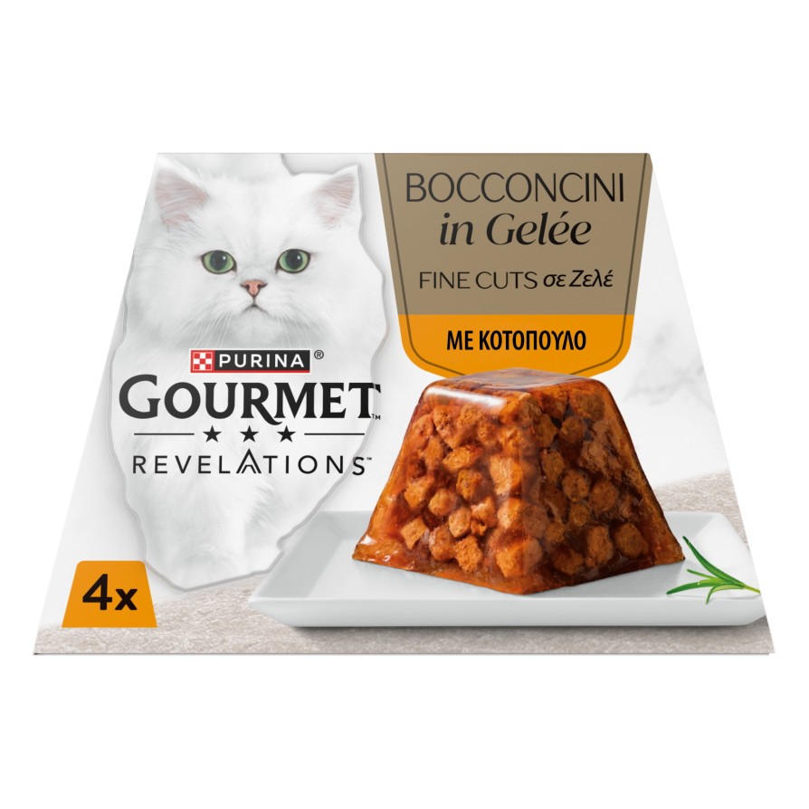 Gourmet Revelations Πολυσυσκευασία FINE CUTS Ζελέ ΚΟΤΟΠΟΥΛΟ 57g GOURMET PERLE