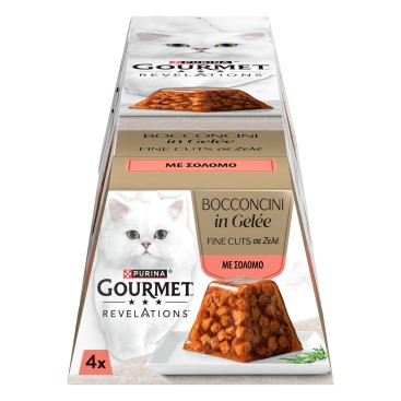 GOURMET Revelations Πολυσυσκευασία FINE CUTS Ζελέ Σολομό 4x57gr