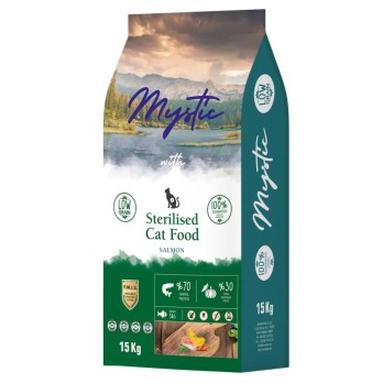 MYSTIC ADULT CAT FOOD STERILISED SALMON 15kg