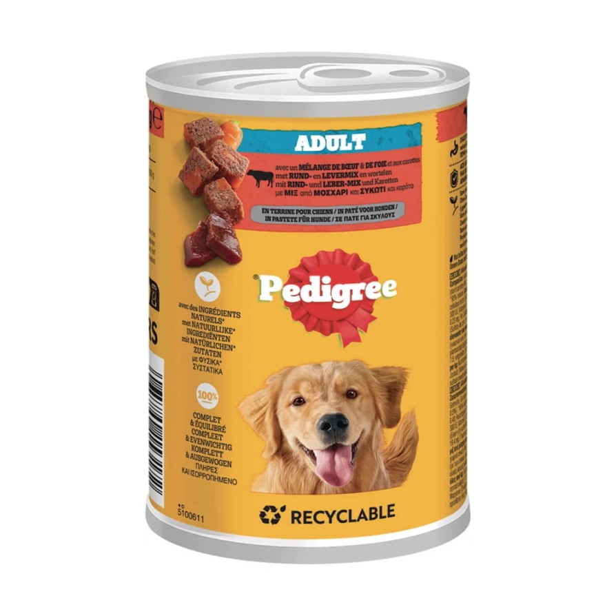 PEDIGREE ΜΟΣΧΑΡΙ, ΣΥΚΩΤΙ ΚΑΙ ΚΑΡΟΤΑ ΣΕ ΠΑΤΕ 400gr PEDIGREE