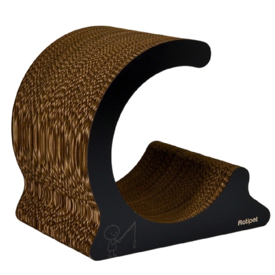 ROTIPET CANYON CAT SCRATCHER MED BLACK 44x30x30CM ROTIPET