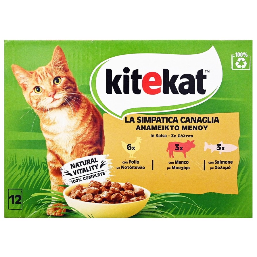 KITEKAT ΦΑΚΕΛΑΚΙ ΑΝΑΜΕΙΚΤΕΣ ΕΠΙΛΟΓΕΣ ΣΕ ΣΑΛΤΣΑ 12x85gr ΚΙΤΕΚΑΤ