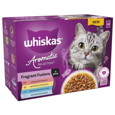 WHISKAS ΦΑΚ. M/P AROMATIC SELECTIONS ΜΥΡΩΔΑΤΕΣ ΕΠΙΛΟΓΕΣ ΣΕ ΣΑΛΤΣΑ 4X85gr