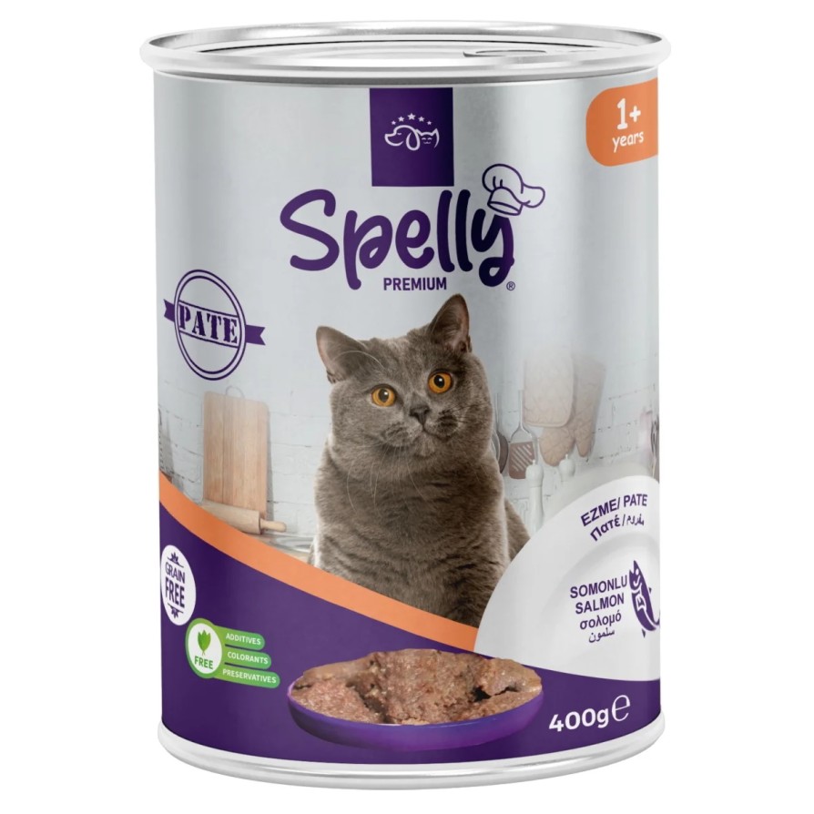 SPELLY ADULT CAT PATE (STERILISED SALMON) 400gr SPELLY