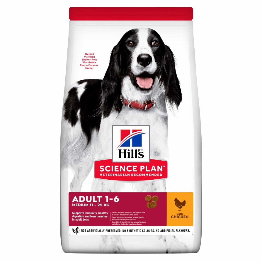 HILL'S SP CANINE Adult Medium Κοτόπουλο 14KG -25% Έκπτωση HILLS