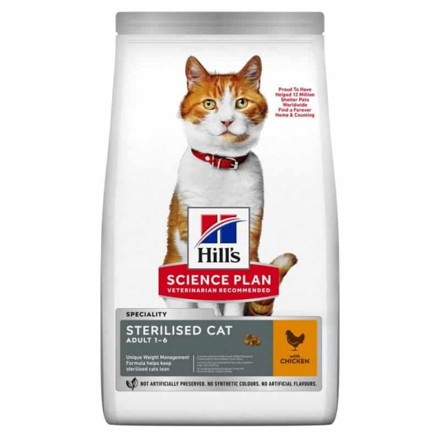 HILL'S SP FELINE Adult Sterilised Κοτόπουλο 1,5KG -30% Έκπτωση HILL S